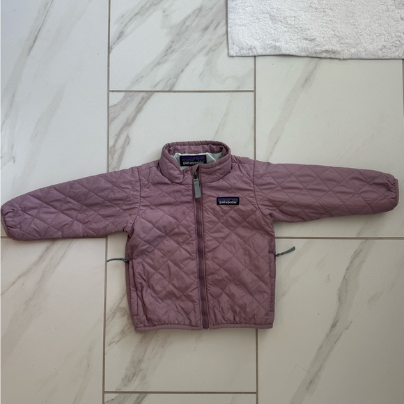 Patagonia Kids Quilted Puffer Jacket in Dusty Pink